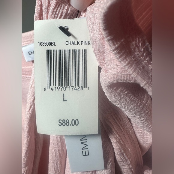 Emma & Michelle Pink Ruffle Sleeve Dress Size Large NWT - Picture 8 of 8